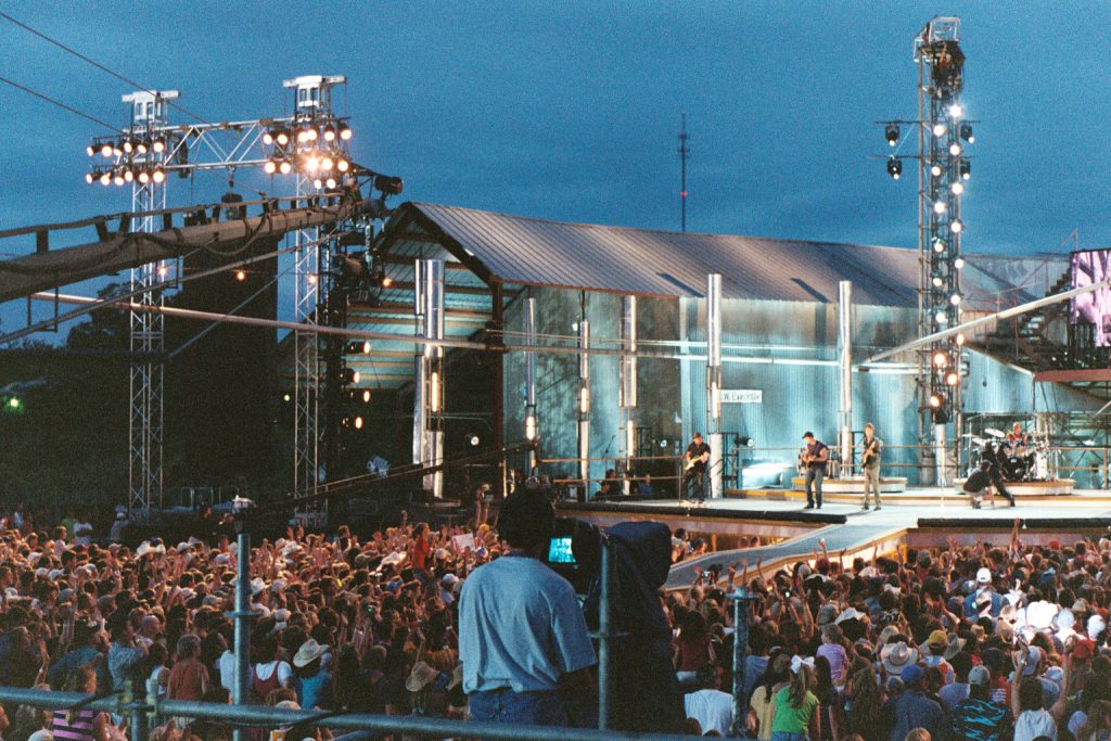 photo of Tim McGraw NBC Special event with NBC camera man