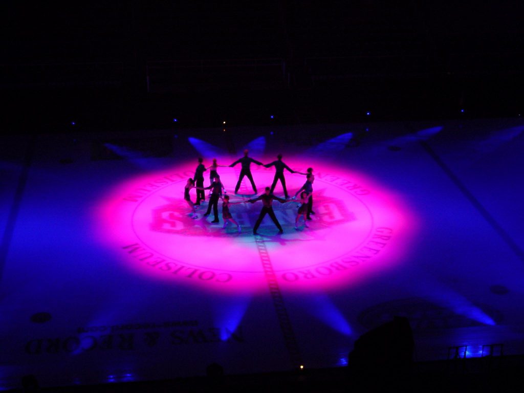 A photo of 'Stars On Ice' skaters on tour